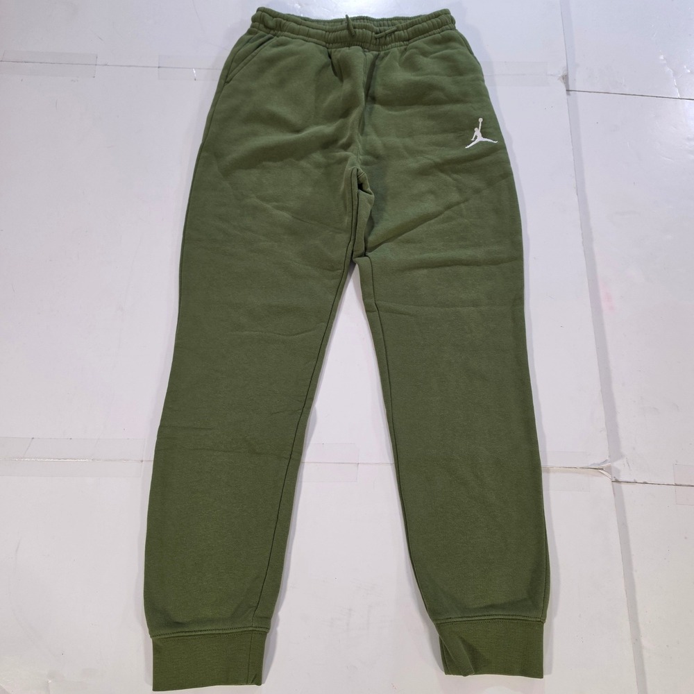 Jordan Essentials Boys XL Fleece Jogger Pants Olive Green Jumpman Sweatpants New